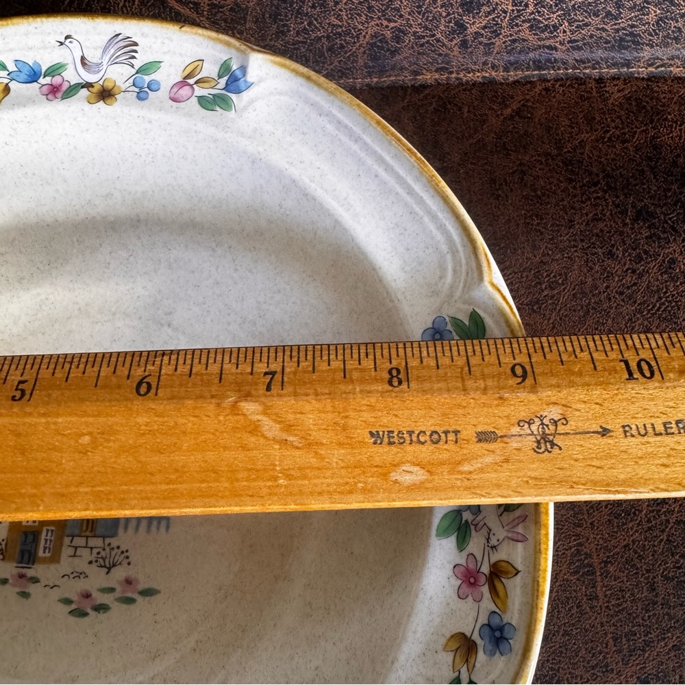International Heartland 9”Vegetable Serving Bowls with Floral and House Set of 2 - Picture 5 of 5